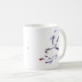 Flying Swans Fantasy Bird Art 11 oz White Mug Kaffeetasse (VorderseiteRechts)