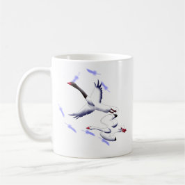 Flying Swans Fantasy Bird Art 11 oz White Mug Kaffeetasse