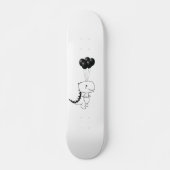 Flying T-Rex With Black Ballons Skateboard (Vorne)