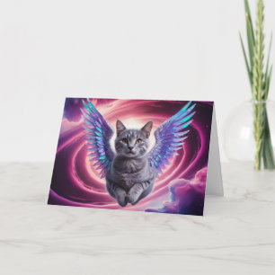 Flying Tabby Angel Grußkarte Karte