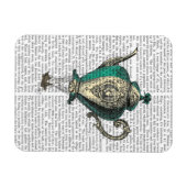 Flying Teapot 1 Grün und Gelb Magnet (Horizontal)