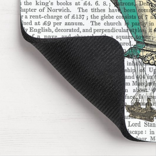 Flying Teapot 1 Grün und Gelb Mousepad (Ecke)