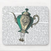 Flying Teapot 1 Grün und Gelb Mousepad (Vorne)
