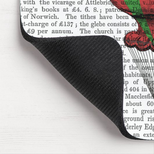 Flying Teapot 2 Rot und Grün Mousepad (Ecke)