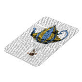 Flying Teapot 3 Blau und Gelb Magnet (Linke Seite)