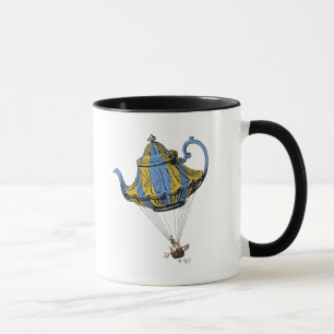 Flying Teapot 3 Blau und Gelb Tasse