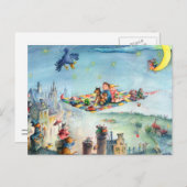 Flying Teppich Ride - Kinderpostkarte Postkarte (Vorne/Hinten)
