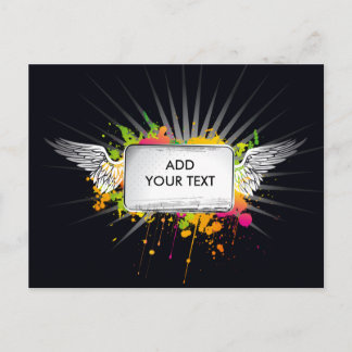 Flying Text Postkarte