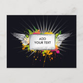 Flying Text Postkarte (Vorderseite)