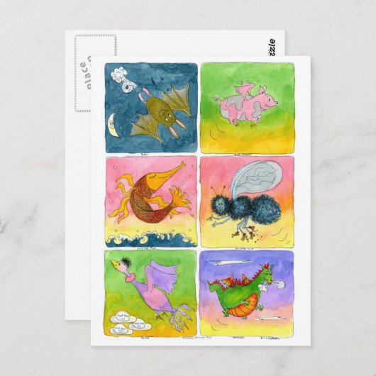 Flying Things... Postkarte (Vorne/Hinten)