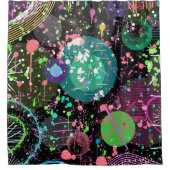 Flying Through Space: A Maximalist Abstract  Duschvorhang (Vorderseite)