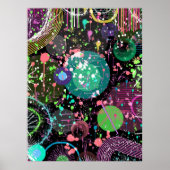 Flying Through Space: A Maximalist Abstract  Poster (Vorne)