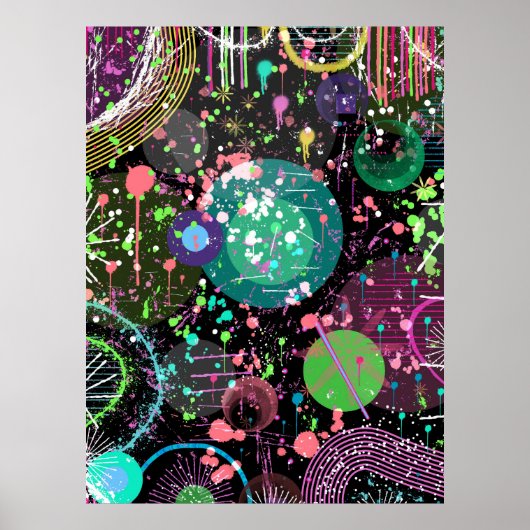 Flying Through Space: A Maximalist Abstract  Poster (Vorne)