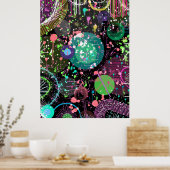 Flying Through Space: A Maximalist Abstract  Poster (Küche)