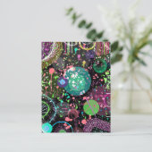 Flying Through Space: A Maximalist Abstract  Postkarte (Stehend Vorderseite)