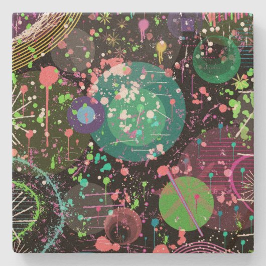 Flying Through Space: A Maximalist Abstract  Steinuntersetzer (Vorderseite)