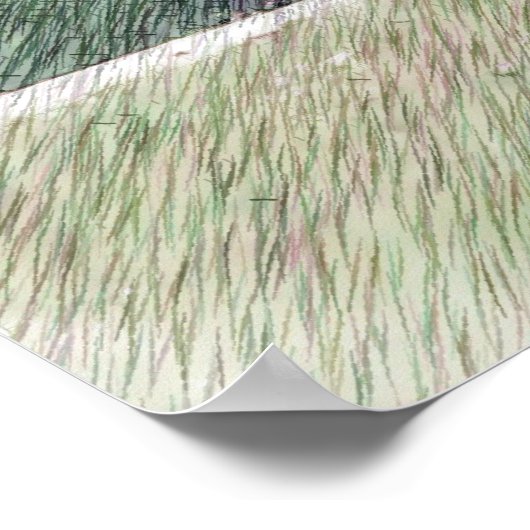 Flying Tiger - P-40 Zeichnend Poster (Ecke)