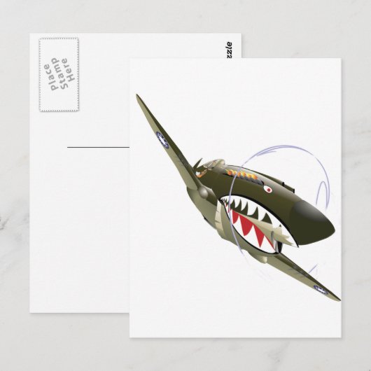 FLYING TIGER POSTKARTE (Vorne/Hinten)