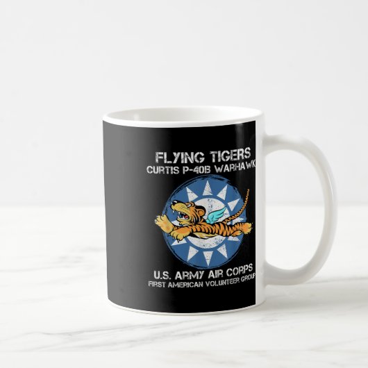 Flying Tigers Curtis P-40b Warhawk Weltkrieg 2 Luf Kaffeetasse (Rechts)