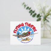 Flying Tigers Postkarte (Stehend Vorderseite)