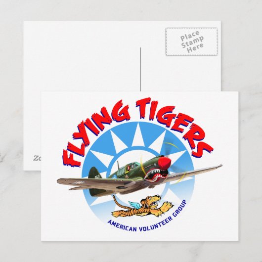 Flying Tigers Postkarte (Vorne/Hinten)