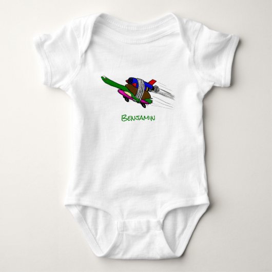 Flying Tortoise Baby Strampler (Vorderseite)