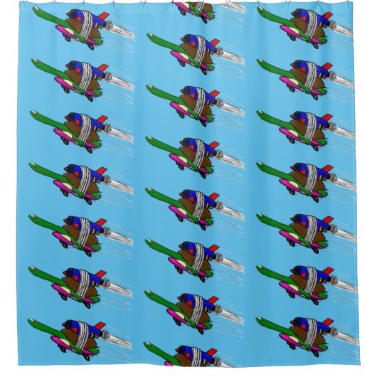 Flying Tortoise Duschvorhang (Vorderseite)