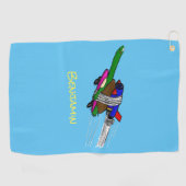 Flying Tortoise Golfhandtuch (Horizontal)