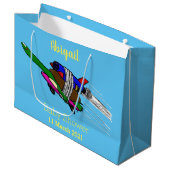 Flying Tortoise Große Geschenktüte (Vorderseite Schrägansicht)