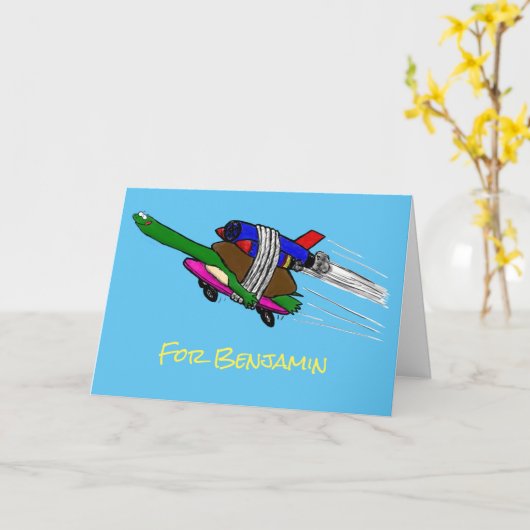 Flying Tortoise Karte (Gelbe Blume)