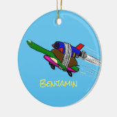 Flying Tortoise Keramik Ornament (Links)