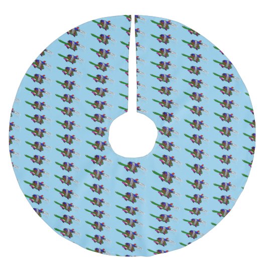 Flying Tortoise Polyester Weihnachtsbaumdecke (Vorderseite)