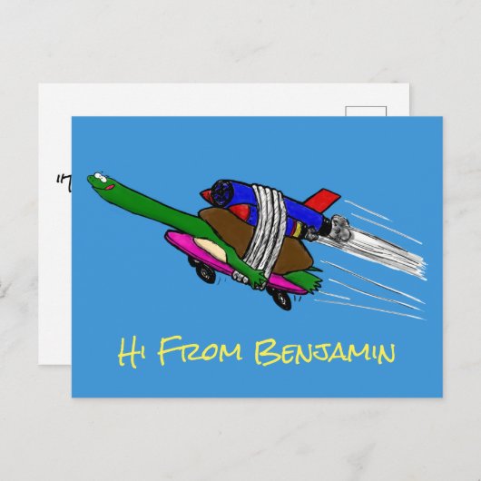 Flying Tortoise Postkarte (Vorne/Hinten)