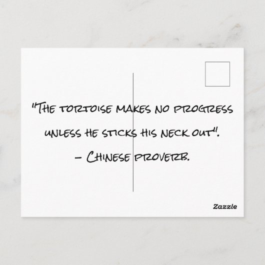 Flying Tortoise Postkarte (Rückseite)