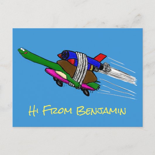 Flying Tortoise Postkarte (Vorderseite)