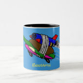 Flying Tortoise Zweifarbige Tasse (Mittel)