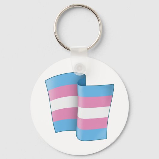 Flying Trans Pride-Schlüsselanhänger Schlüsselanhänger (Vorderseite)