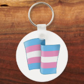 Flying Trans Pride-Schlüsselanhänger Schlüsselanhänger (Vorderseite)