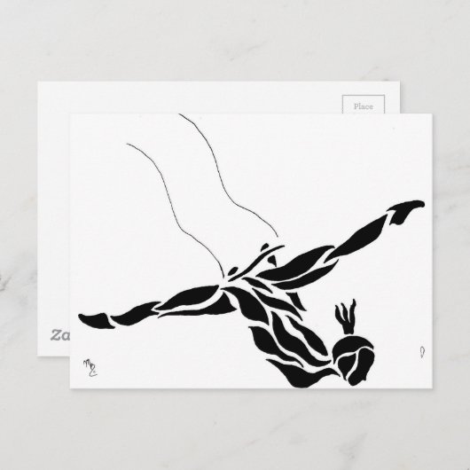 Flying Trapeze-Splitter Postkarte (Vorne/Hinten)