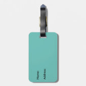 Flying Turquoise Dragonfly Gepäckanhänger (Rückseite vertikal)