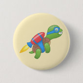 Flying Turtle mit einem Red Jetpack Gelb Button (Vorderseite)