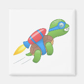 Flying Turtle mit einem Red Jetpack Magnet (Vorne)