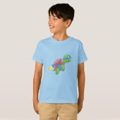 Flying Turtle mit einem Red Jetpack T-Shirt (Vorne ganz)