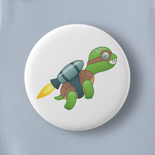 Flying Turtle mit Jetpack Button