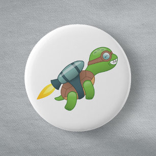 Flying Turtle mit Jetpack Button