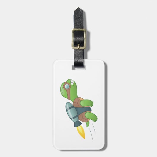 Flying Turtle mit Jetpack Gepäckanhänger (Vorderseite vertikal)