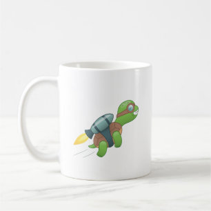 Flying Turtle mit Jetpack Kaffeetasse