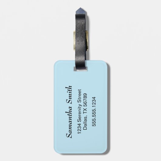 Flying Turtle mit Red Jetpack Blue Gepäckanhänger (Rückseite vertikal)