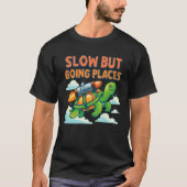 Flying Turtle with Jetpack - Langsame, aber bewegl T-Shirt (Vorderseite)