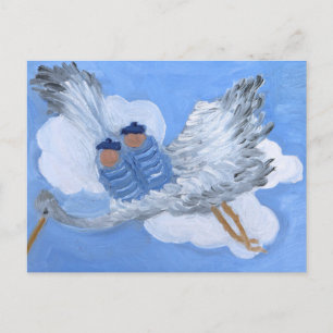 Flying Twin Boy Babies:Susan Payne-Trutna Postcard Postkarte